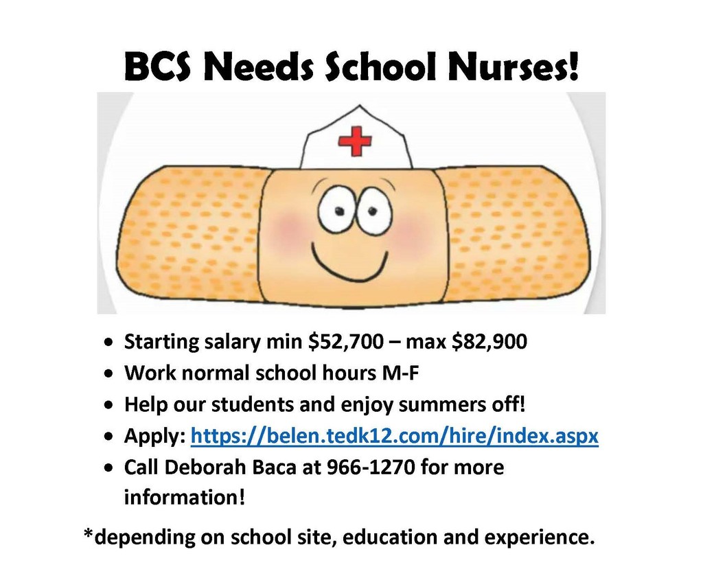 School Nurses Needed!!